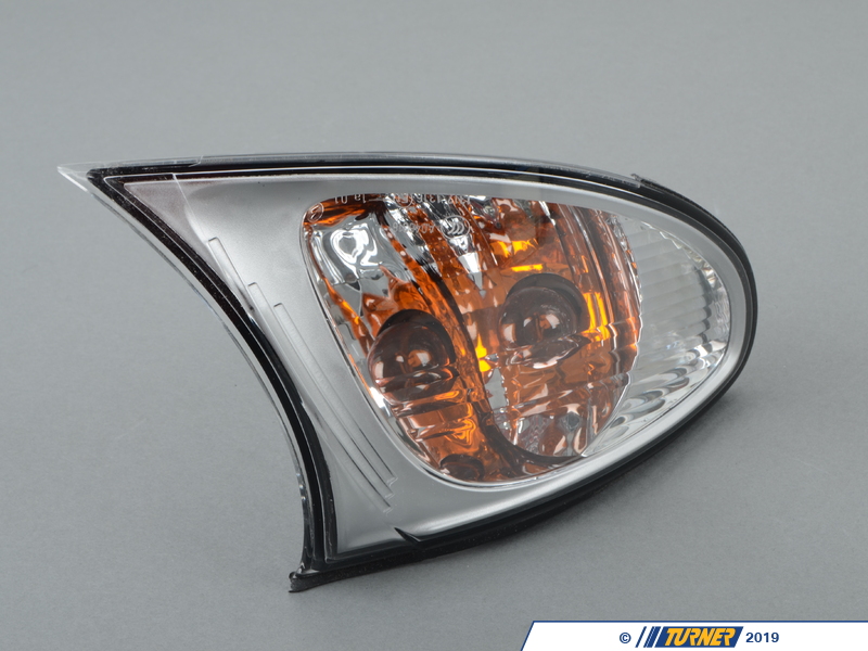 For BMW E46 325i 330i 2002-2005 Front Left Corner Amber Parking Light Assembly, Direct Fit Signal Lamp With Black Housing