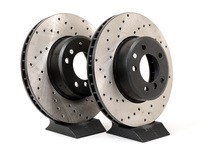 Cross-Drilled Brake Rotors - Front - E60 5 Series 6 Cyl 525/528/530/535 (Many, See List) (pair)