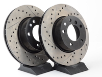 Cross-Drilled & Slotted Brake Rotors - Front - E82, E9X (pair)