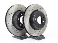 Cross-Drilled Brake Rotors - Front - E60 535i, 545i, 550i - E63 645ci, 650i (pair)