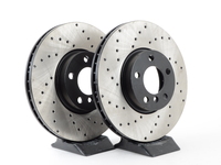 Cross-Drilled Brake Rotors - Front - E70 X5 3.0si, xDrive30i, E71 X6, F15 X5, F16 X6