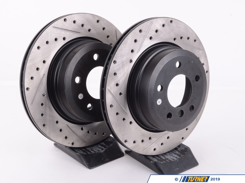 34216778649CDS CrossDrilled & Slotted Brake Rotors Rear E82 135i