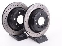 Cross-Drilled & Slotted Brake Rotors - Rear - E39 525i/528i/540i (pair)