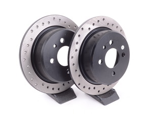 BMW E30 318 Drilled Grooved Brake Discs Front Rear 