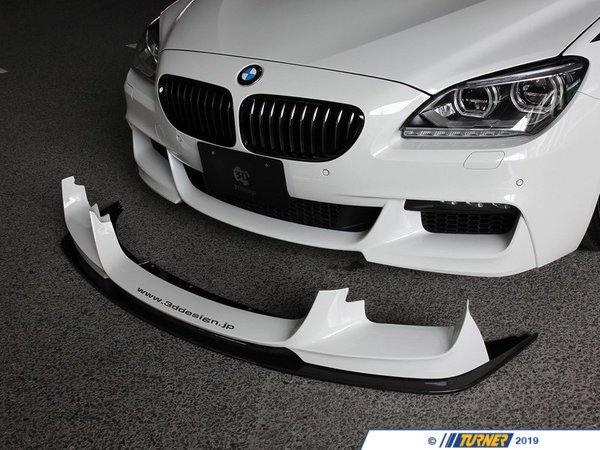 Carbon Fiber Front Splitter Cover Fit for BMW 650i M-Sport M-Tech Bumper 2012-17
