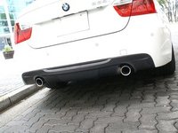 E90 335 M Sport 3D Design Carbon Fiber Rear Diffuser - Dual Exhaust
