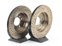 Cross-Drilled & Slotted Brake Rotors - Rear- E34 540, M5 (Pair)