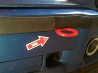 HARD Motorsport Tow Hook Arrow Sticker