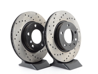 Cross-Drilled Brake Rotors - Front - E36 (except M3), E46 323i/Ci, Z3 (except M) (pair)