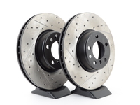 Cross-Drilled & Slotted Brake Rotors -(330x20) - Rear - F30 335i 335iX, F32 435i 435iX (Pair)