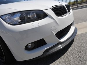 Fits for 2010-2013 BMW E92 E93 LCI 2 Door 325i 328i 335i ARK Style M Sport Carbon Fiber Front Bumper Lip Spoiler Splitter 