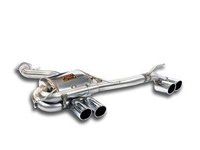 E82 135i N55 Supersprint Race Rear Muffler with Quad Round 80mm Tips (OO OO)