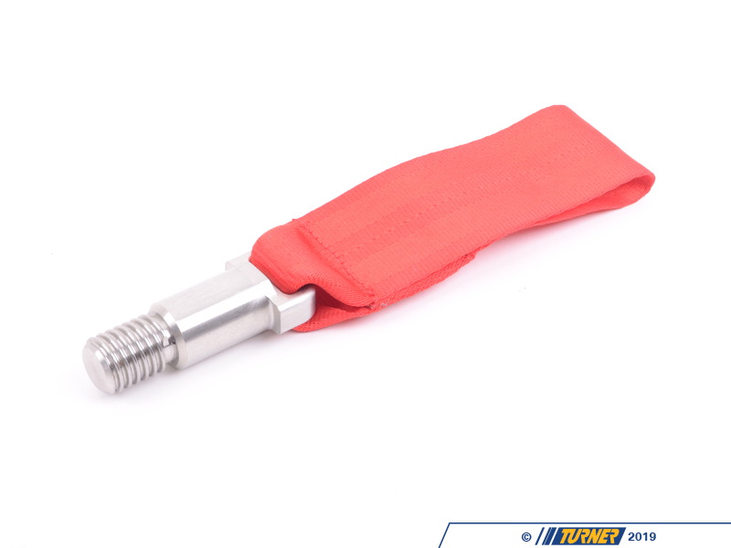 021461TMS Turner Motorsport Poly Tow Strap With Bolt Red, Black