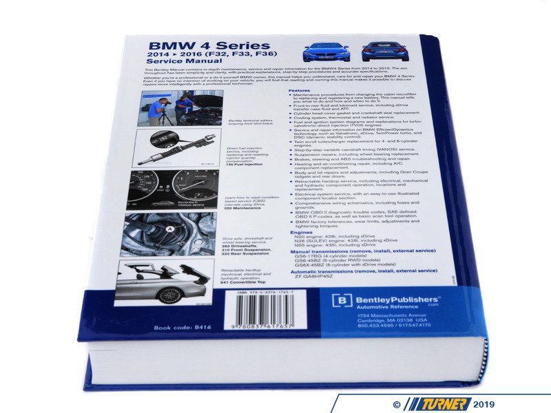 B416 - Bentley BMW 4 Series (2014-2016) Service Manual - F32, F33, F36