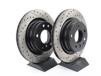 Cross-Drilled & Slotted Brake Rotors - Rear - E90 E92 325i 328i (pair)