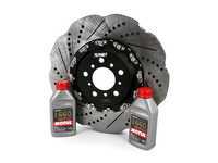 Front Cross-Drilled & Slotted 2-Piece Turner TrackSport Wave Rotors - F10 M5, F13 M6, F06 M6 (Pair)