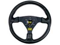 OMP Racing GP Racing Steering Wheel -- Black Polyurethane