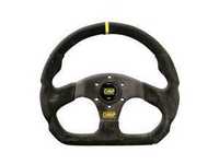 OMP Superquadro Racing Steering Wheel - Flat 320mm, Black Suede