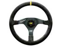 OMP Velocita Superleggero Steering Wheel - 350mm | Black/Yellow Suede