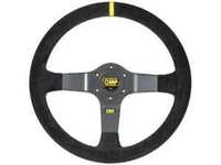 OMP 350 Carbon Steering Wheel - Dished 350mm | Black suede