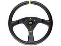 OMP Velocita Steering Wheel - 350mm | Black/Yellow Leather