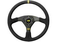 OMP Velocita Steering Wheel - 350mm | Black/Yellow Suede