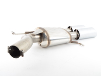 F13 M6 Supersprint Stainless Left Racing Muffler with Satin Silver Tips