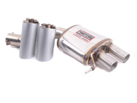 F13 M6 Supersprint Stainless Right Racing Muffler with Satin Silver Tips