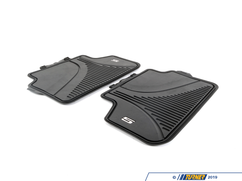 51472414219 - Genuine BMW Rear rubber floor mats - Black - G30 | Turner Motorsport
