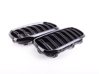 Replacement Dual-Slats Gloss Black Front Grilles - F15 X5 F85 X5M F16 X6 F86 X6M